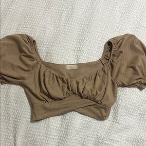 Puff Sleeve Crop Top